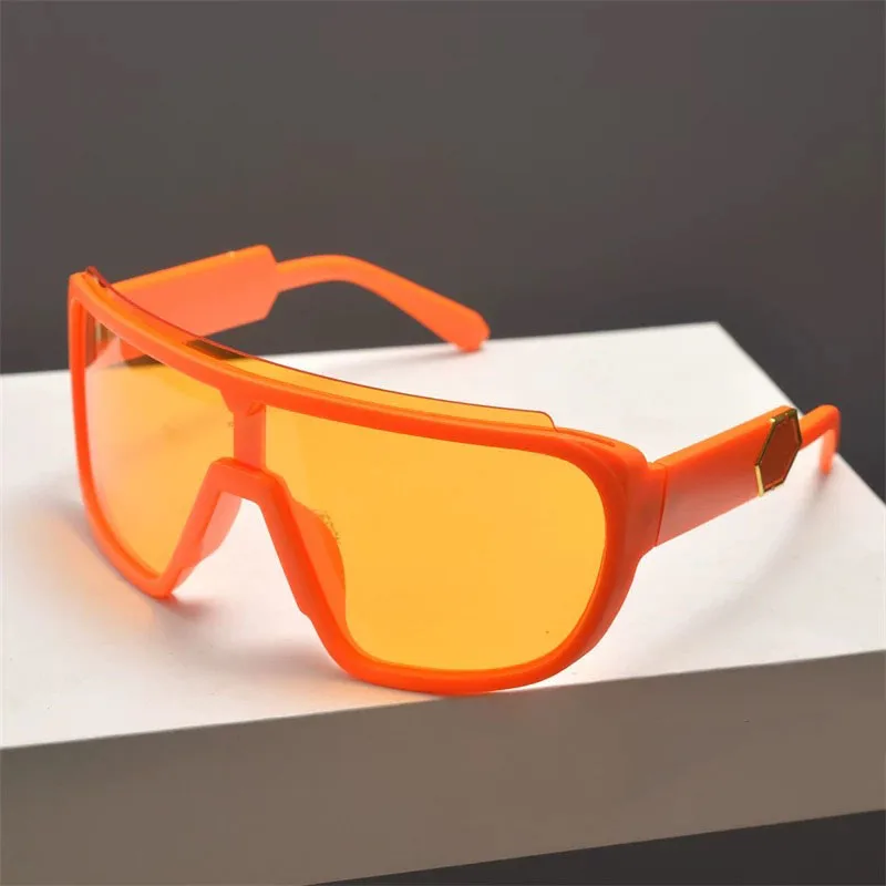 

y2k Oversized One Piece Sunglasses Women For Men 2025 Luxury Brand Designer Vintage Punk Outdoor Sport Goggle Sun Glasses UV400