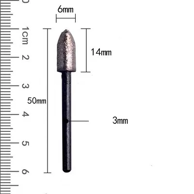 3mm Schaft Diamant Bohrer Schleifen Bohrer Kopf Gravur Zubehör Set für Stein Carving Bohrer Grat Lapidar Werkzeug Stein – Detail 14