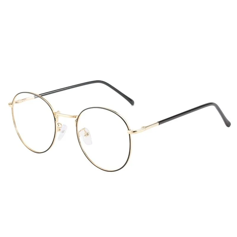 Photochrome Brille Damen Herren Outdoor Farbwechselbrille Metall ovaler Rahmen mit austauschbarer Linse Brille Studentenbrille – Detail 8