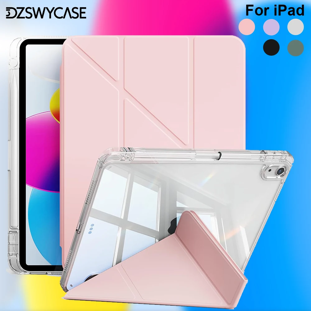 

Case for iPad 10th 10.9 A16 11th Gen 11, Air 11 M2 3 air 10.9, Pro 11 M4, 9/8/7th 10.2, 5/6th 9.7, mini 6/7 Y-Shaped Stand Cover