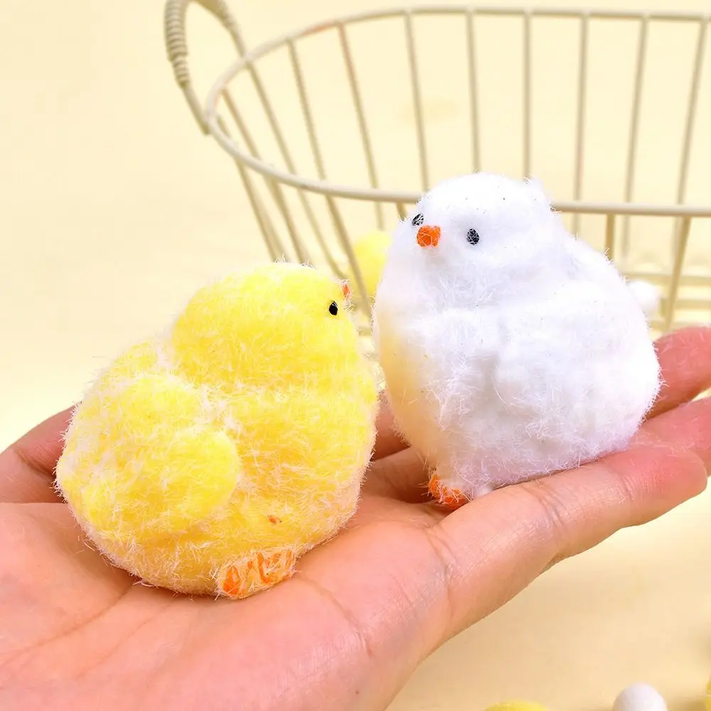 

2pcs Handmade Slow Rebound Chicken Toy Slow Rise Sticky Simulation Yellow Chicken Squeeze Toy Kawaii Soft Chicken Pinch Toy