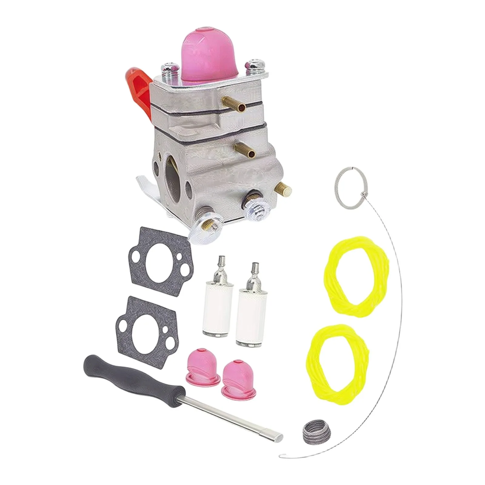Air Filter Fuel Line C1U-W19 Carburetor For Poulan P4500 Trimmer Mounting Washers for primer Bulbs String Trimmer Parts