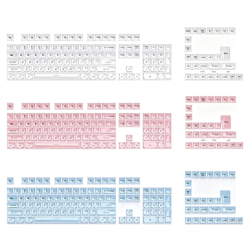 Translucents Crystal Jellys Tastenkappen-Set für mechanische Tastatur, 132 Tasten, MDA-Profil mit MXes-Style-Vorbau und – Detail 1