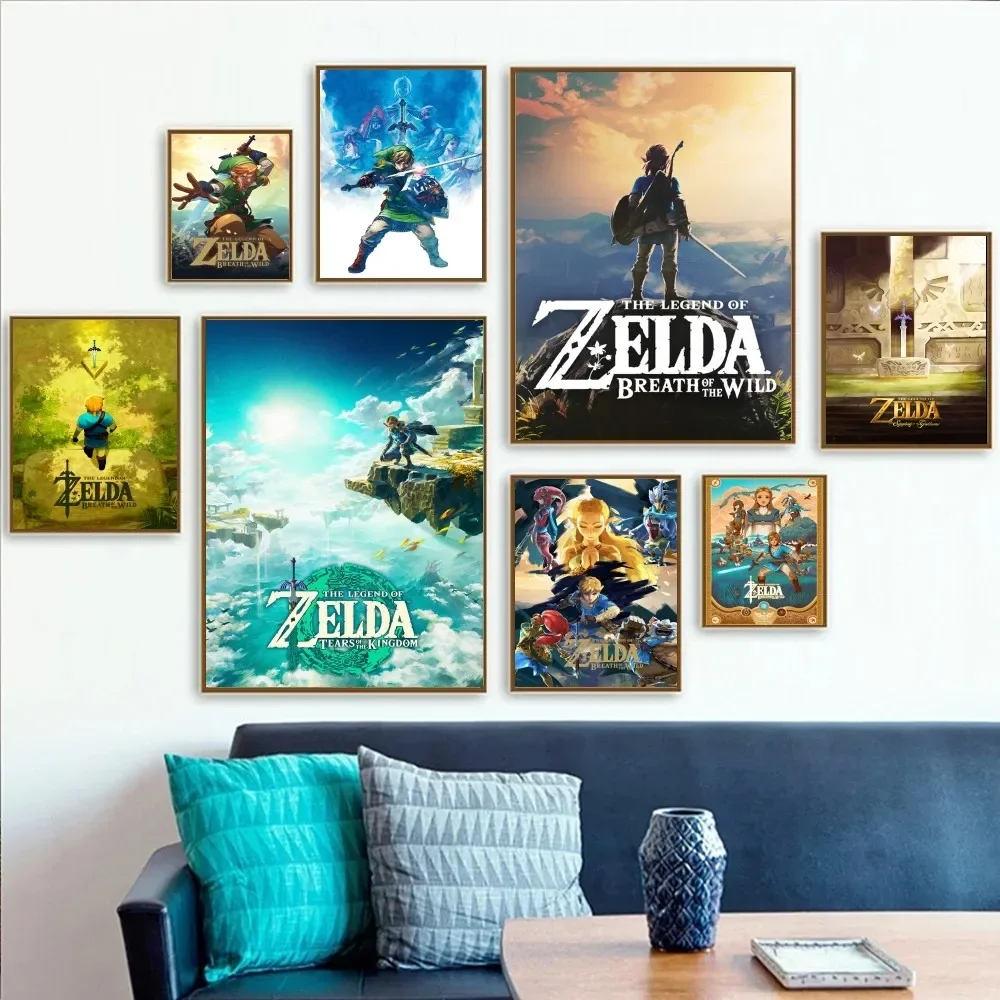 1pc Hot Game The Legend Of Zeldas Poster Stickers Art Wall Murals Decor Game Room Decor Gifts Kawaii HD Painting Cat Cars