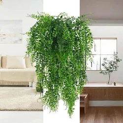 Artificial Plant Persian Fern Leaves Vines Room Home Garden Decoration Accessories Party Wedding Wall Hanging Balcony Decoration