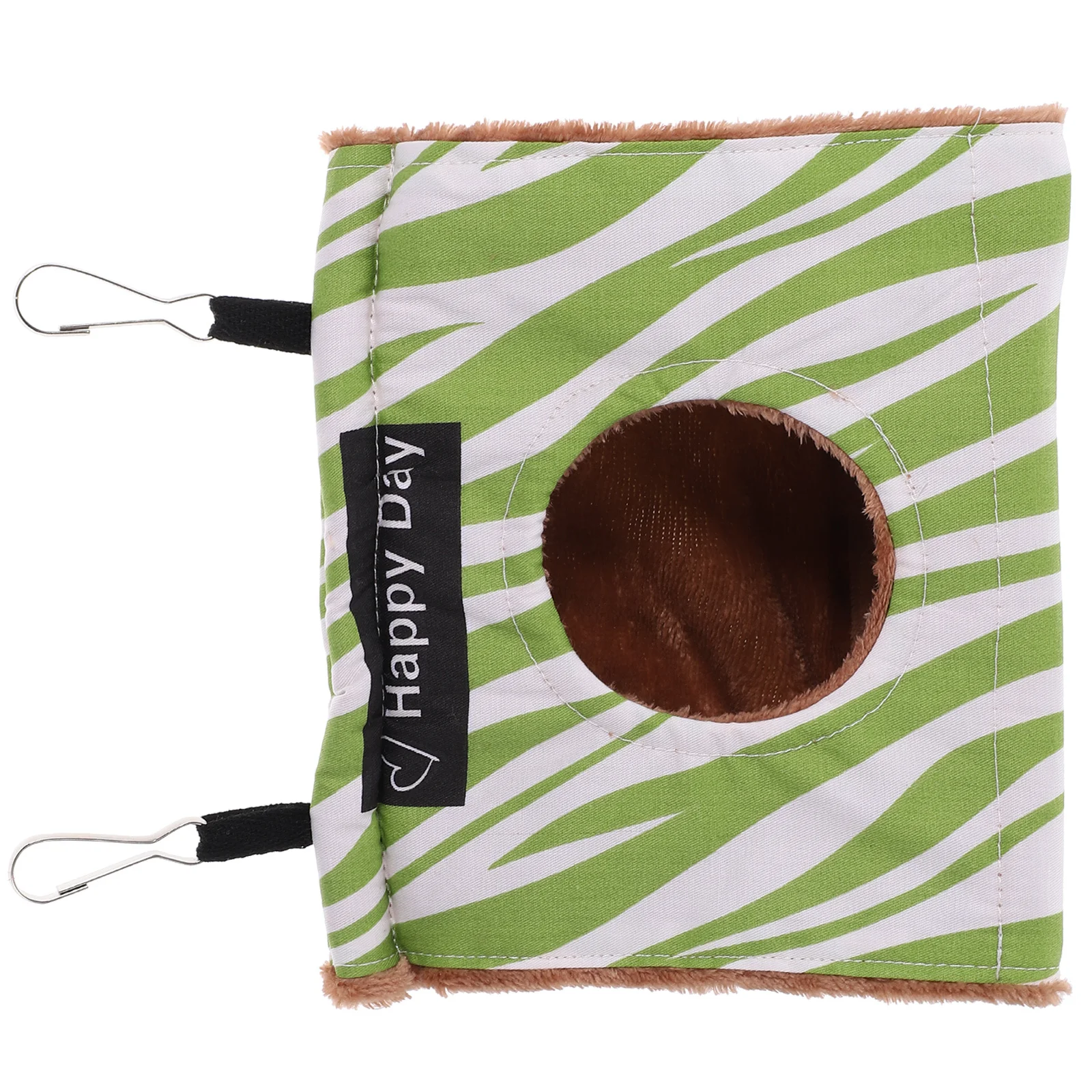

Winter Warm Bird Nest Comfortable Hammock Bed Small Size Green Color Hole Design Parakeet Resting Place Bird Cage Pet