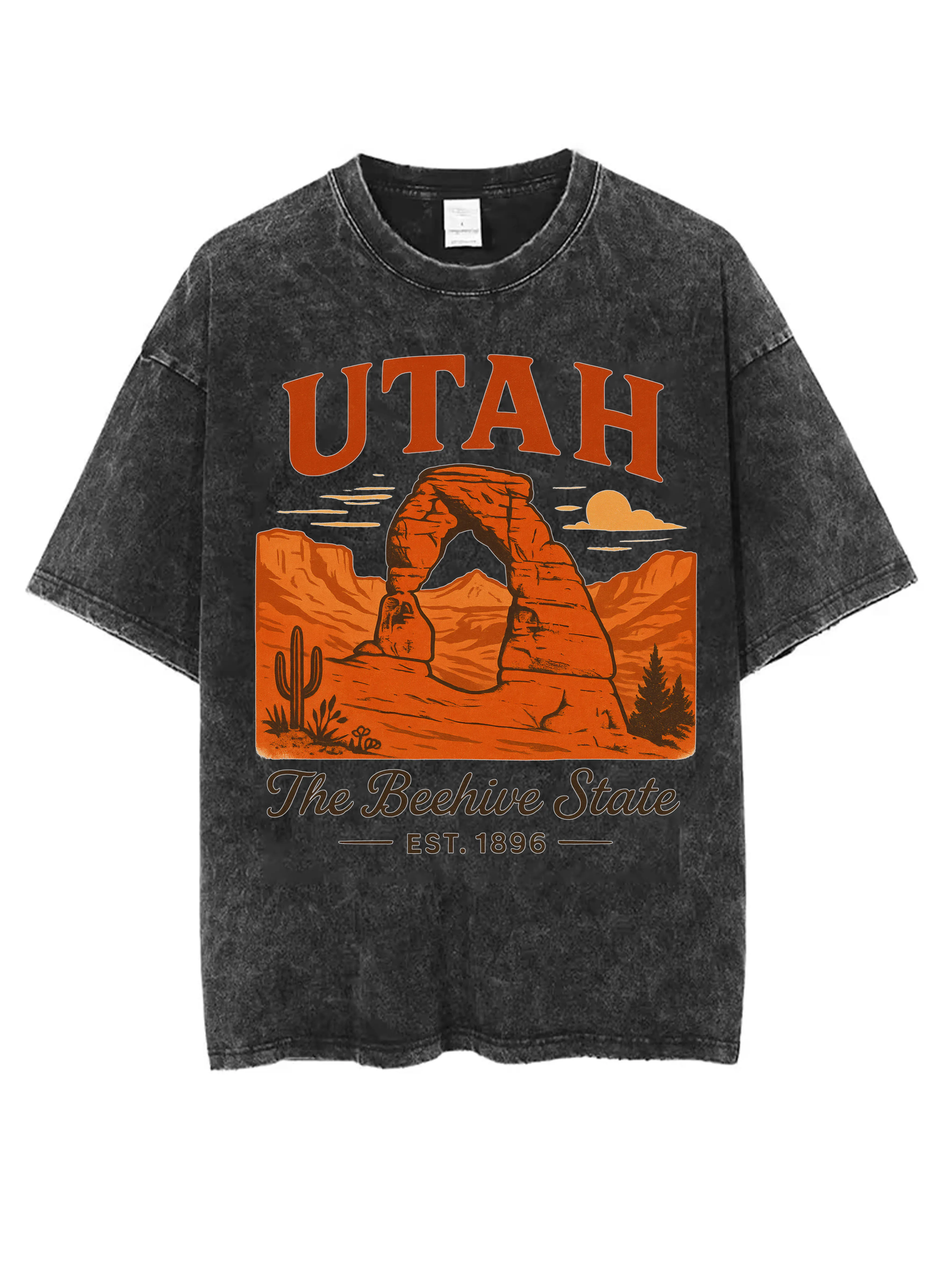 

UTAH The Only Squat I'm Doing Is Diddly Squat Унисекс Черная потертая футболка с круглым вырезом Свободная посадка Удобная для мужчин и женщин Отличная f
