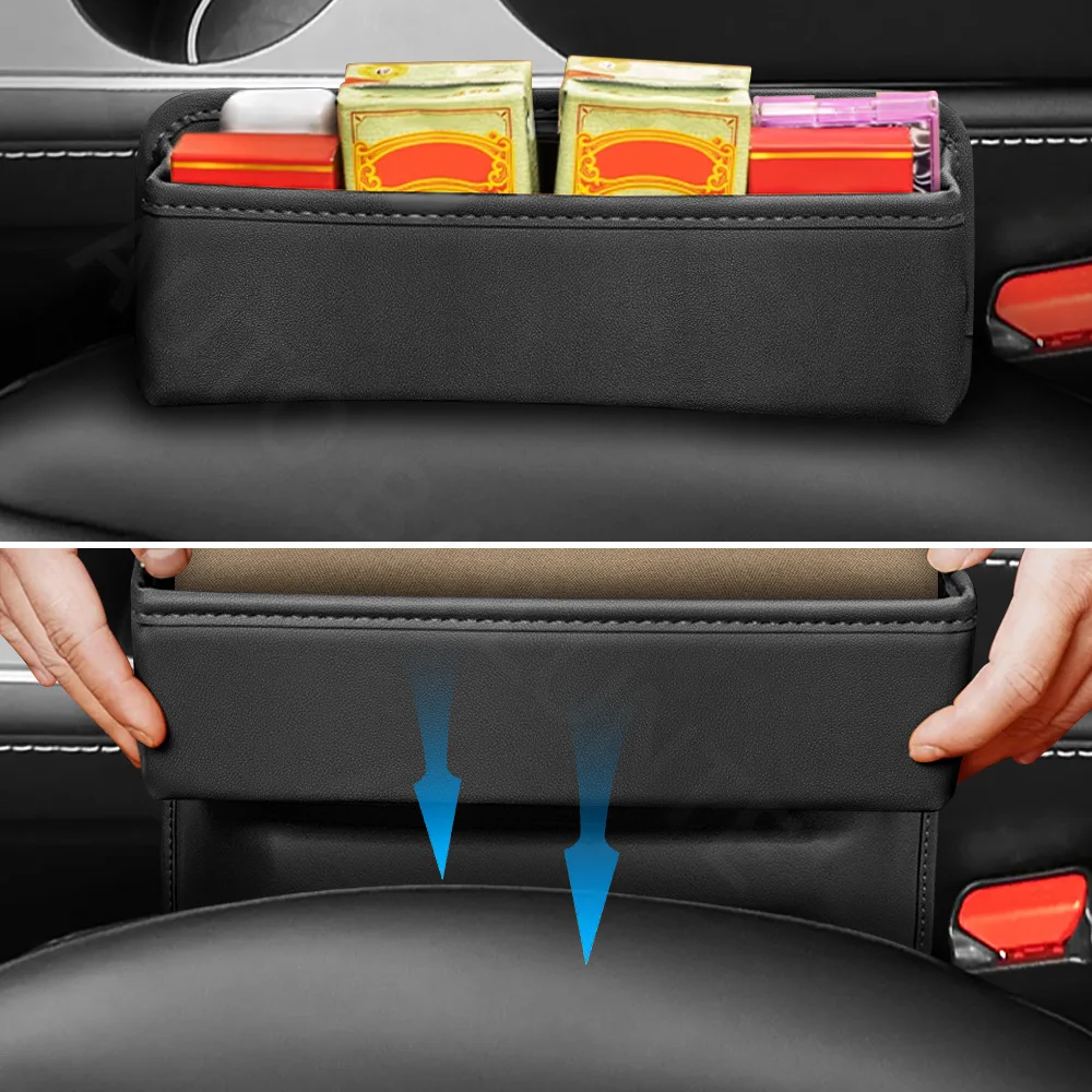 1 قطعة مقعد السيارة الفجوة المنظم صندوق تخزين الجلود العالمي لاند روفر فريلانر رينج روفر ديسكفري 3 4 LR3 LR4 الرياضة