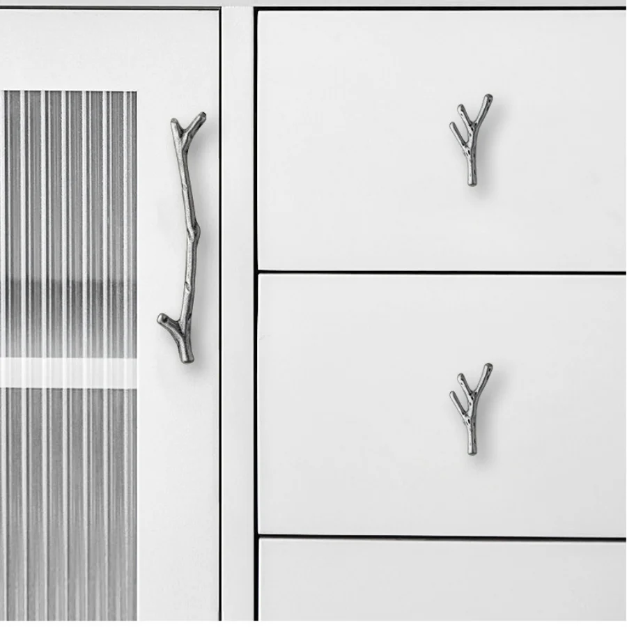 

Classical Branch Wardrobe Handles Solid Zinc alloy Cabinetry Dresser Pulls Furniture Handle Hardware Bedside table Drawer Handle