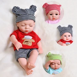 30cm Reborn Dolls Reborn Toys Doll 7.87Inch Waterproof Soft and Full Vinyl Doll Cute Mini Reborn Doll For Princess Birthday Gift