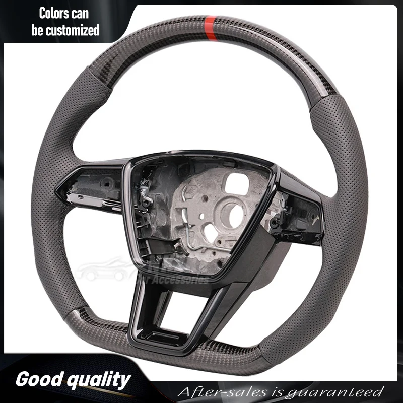 Carbon Fiber Steering Wheel, Suitable For Audi A6 C8, Can Be Made With Heating Function, Optional Shift Paddles, Car Accessories