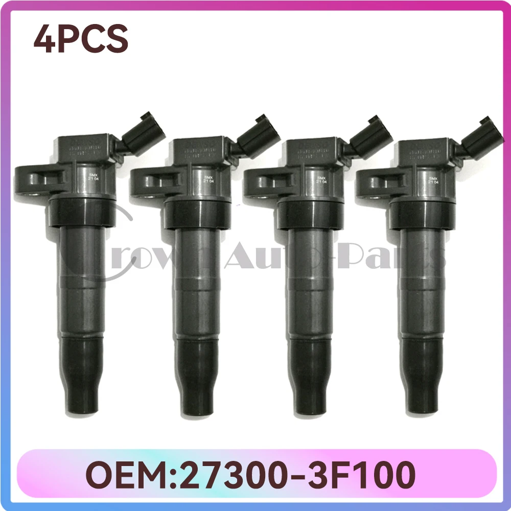 4Pcs  Ignition Coil 273003F100 for hyundai Sonata Santa fe GENESIS COUPE Tucson IX35 for Kia Optima Sportage 27300-3F100