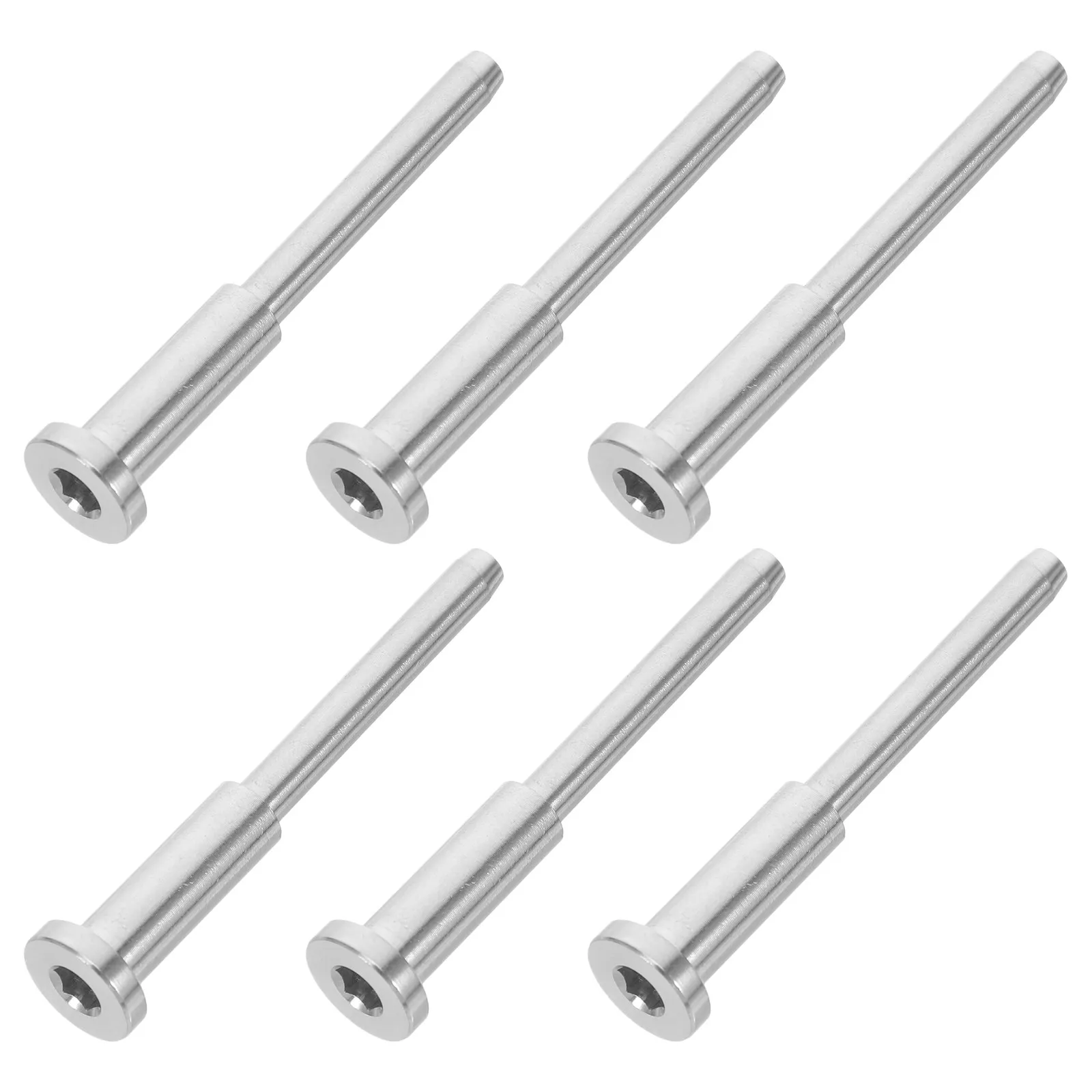 6Pcs Stainless Steel Cable Railing Accessories Invisible Receiver Threaded Stud Tensioner for Balcony Deck Stair Staircase