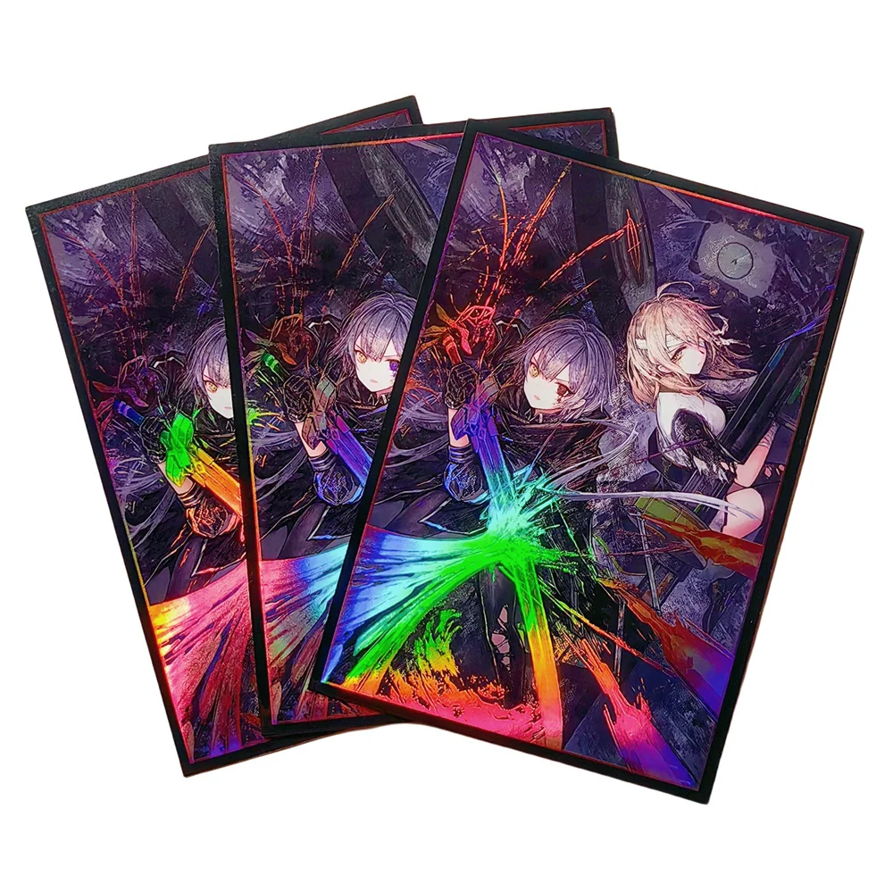 63x90mm 50PCS DIY Anime Trading Cards Board Game Cards protector for YU-GI-OH Card Art Anime Printing Card Sleeves Protectors