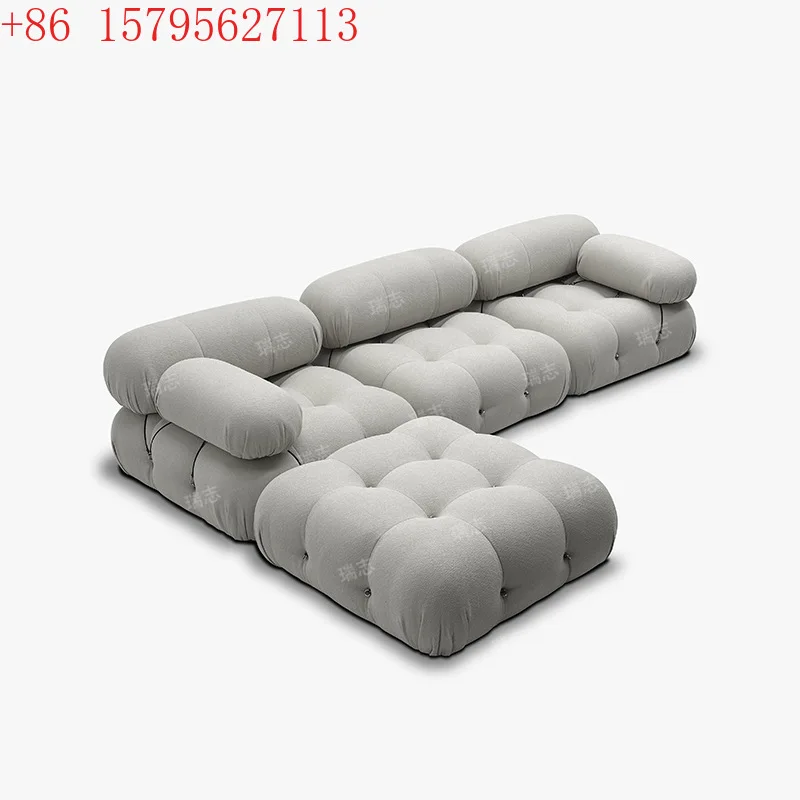

Cashmere Module Designer Cream Wind Living Room Combination Chameleon Sofa