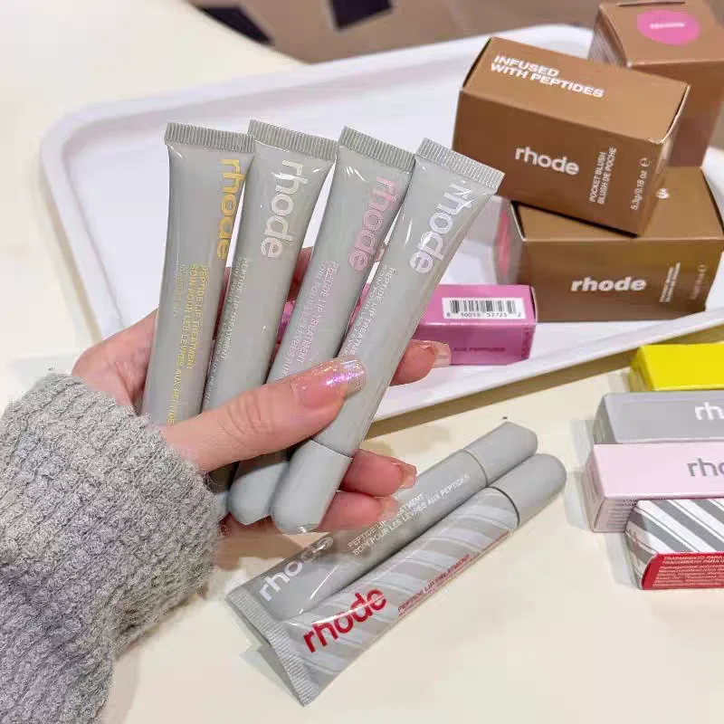RHODE Atualização Edição Limitada Maquiagem Sun Soak Tan Line Blush Lip-Care Hidratante Lip Balm Polipeptídeo Baunilha Lip Gloss