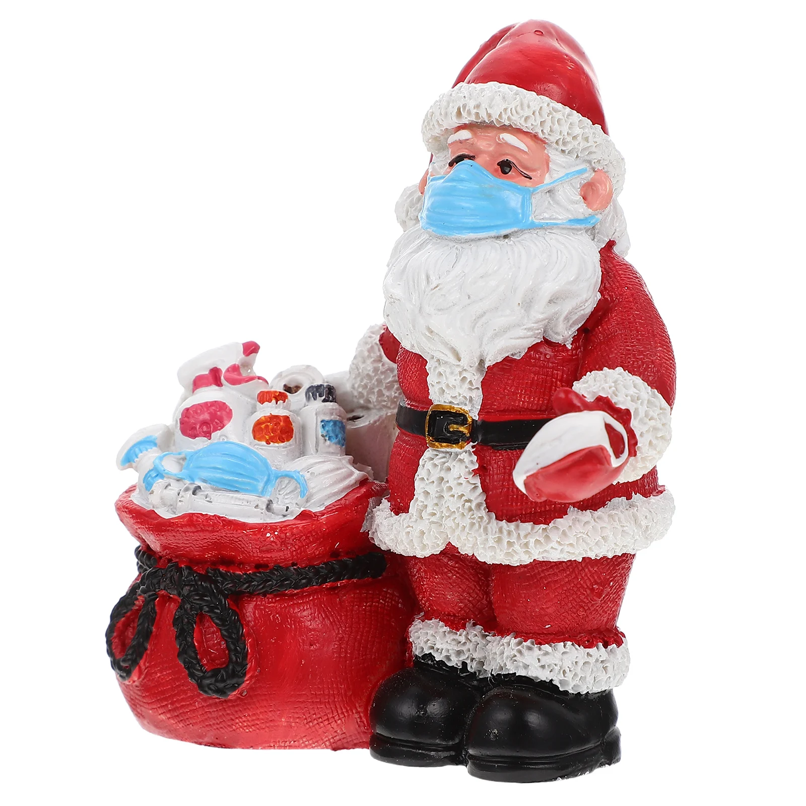 

Mini Resin Claus Figurines Vintage Decorations Christmas Epidemic Prevention Ornaments Garden Yard Park Home Desktop Santa Decor
