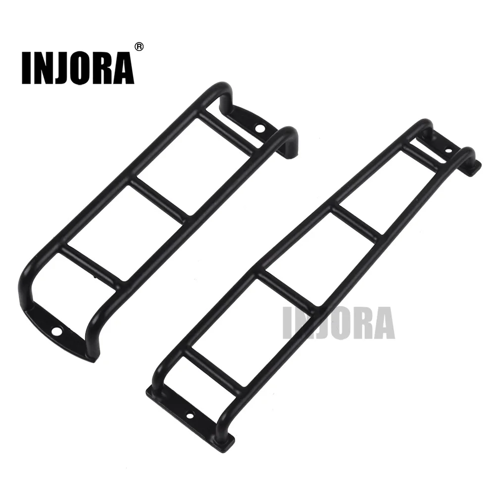 INJORA 1PCS Straight/Curved Metal Black Ladder Stairs for 1:10 RC Rock Crawler TRX4 Axial SCX10 90046