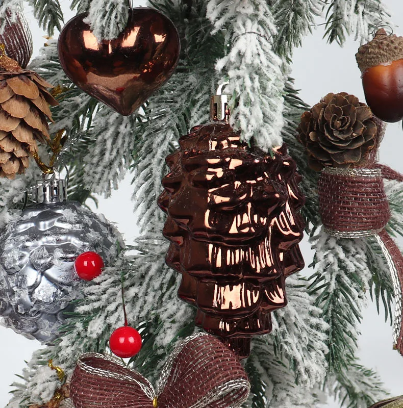 8pcs/set Pinecone Christmas Ball Pendant Xmas Tree Hanging Ornament Noel Navidad Decoration for Home Christmas Tree Decorations