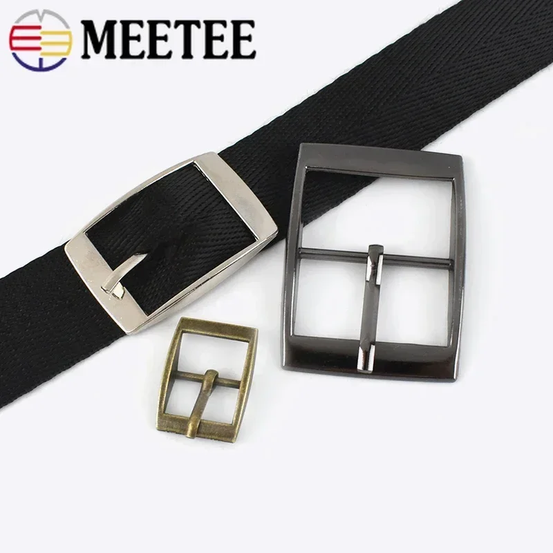 5/10Pcs Meetee 15-30mm Metal Belt Pin Buckles For Backpack Strap Clip Hook Webbing Adjust Clasp DIY Leather Craft Accessories