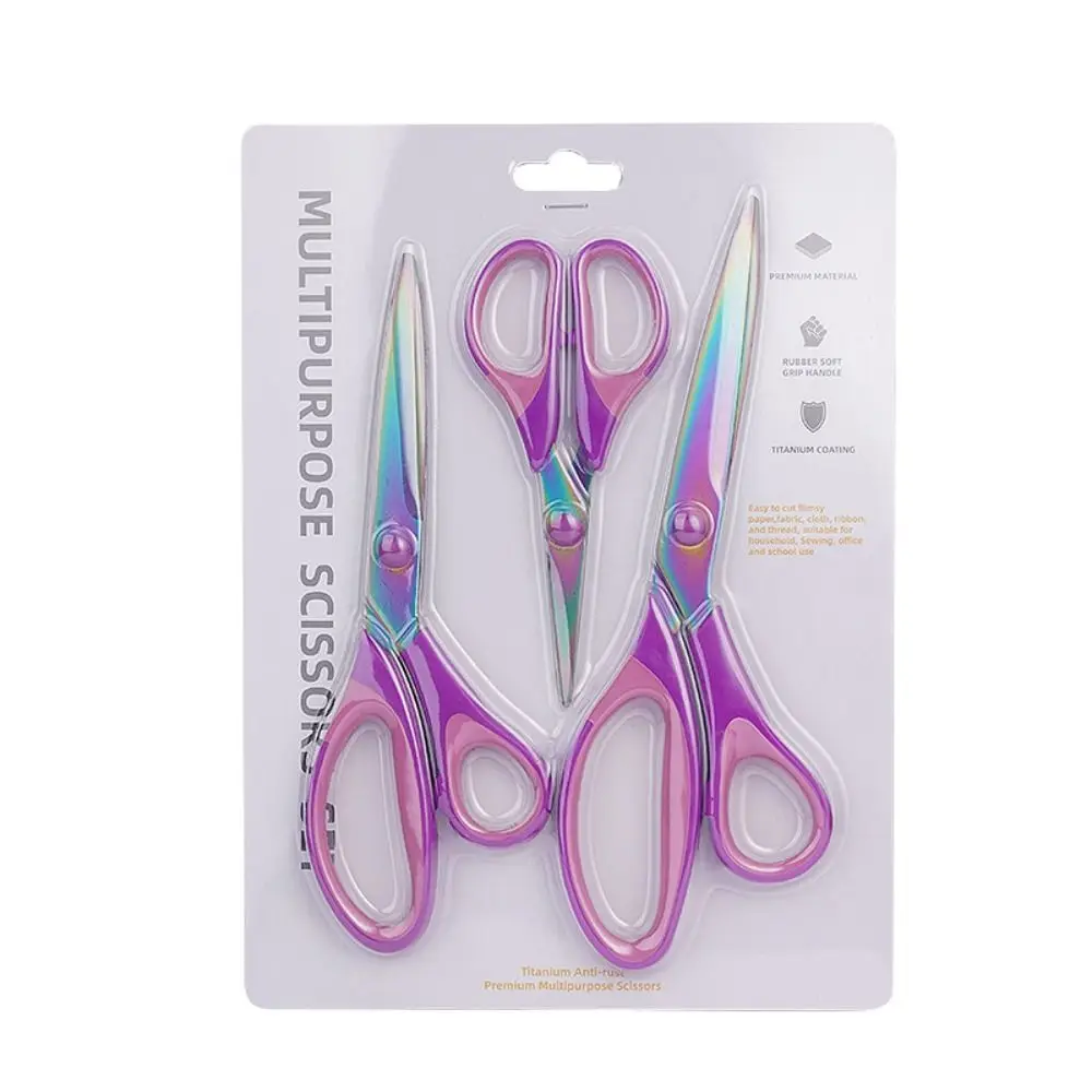 Titanium Craft Office Tailor Scissors Colorful 8/7/5 Inches Handmade Scissors Sewing Tools Titanium Plated