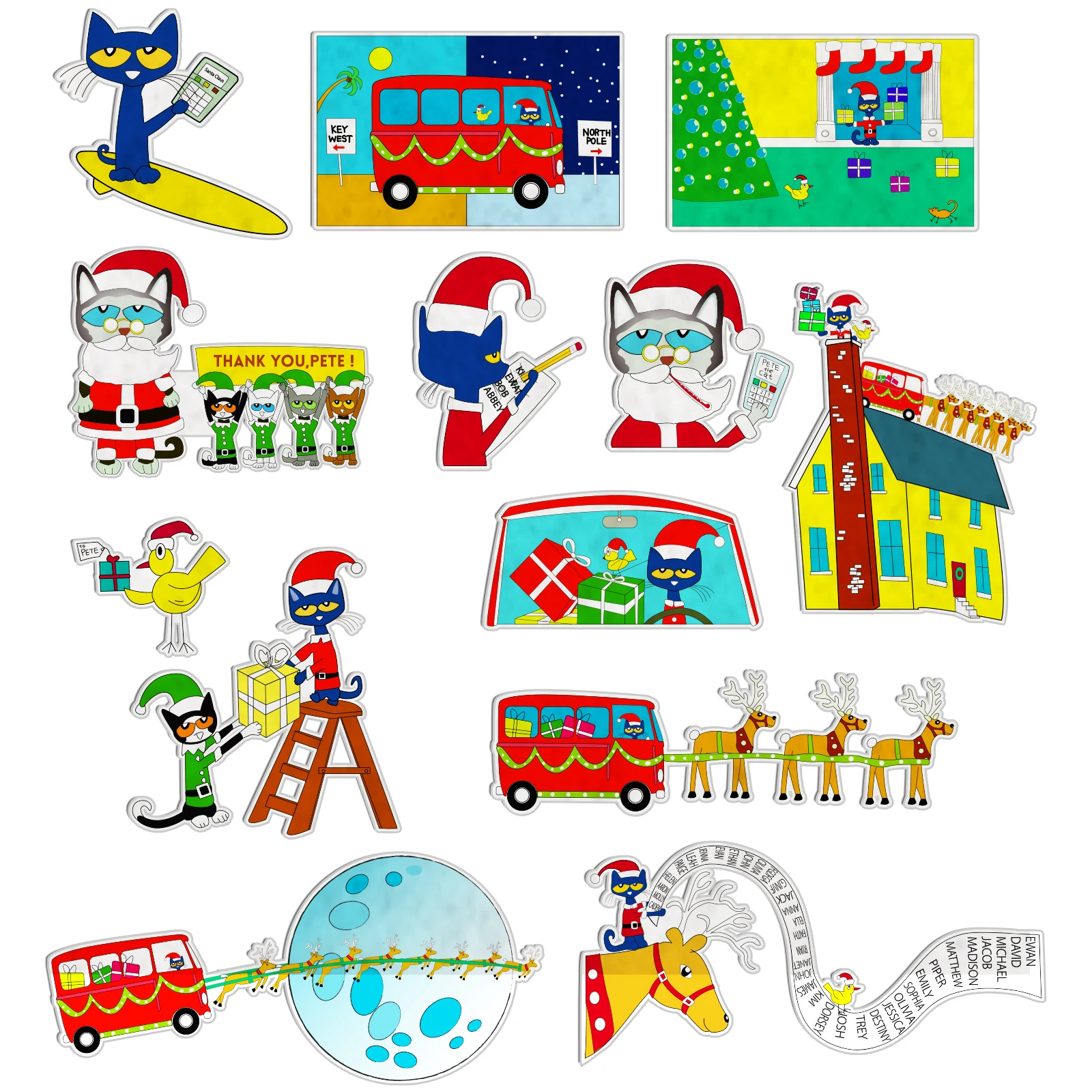 

Pete's Saves Christmas Felt Board Story Sets Интерактивные игрушки для малышей Истории фланелевых досок для дошкольников Обучение рассказов о рассказывании