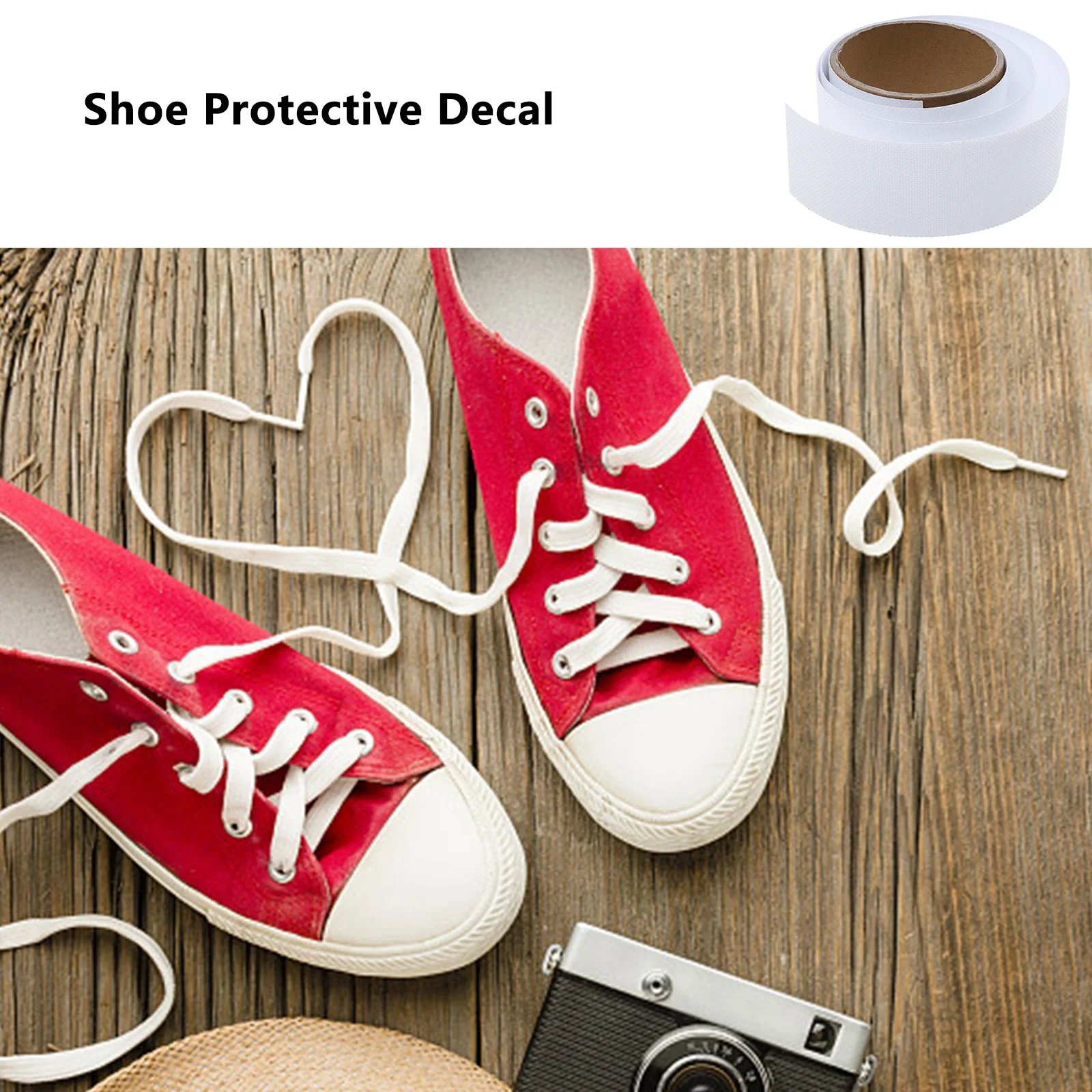 

2 Rolls Anti-Skid Shoe Sole Decals Transparent Self-Adhesive Protective Stickers Easy to Cut Waterproof Wear-Resistant