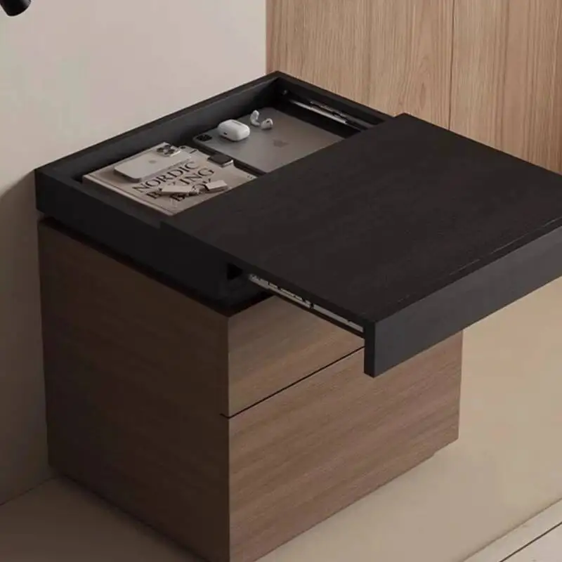 Wood Solid Hidden Bedside Table Hidden Storage Locker Multifunctional Nightstands Storage Locker Chest Of Drawers Coffee Tables