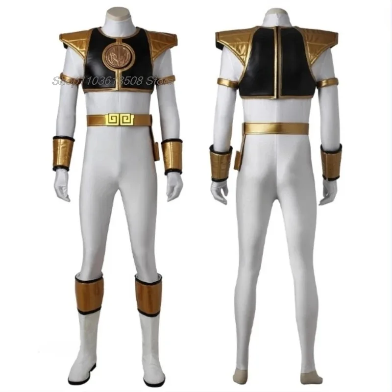 

Томми Оливер Косплей Хэллоуин Костюм супергероя Рейнджеров Зентаи Комбинезон Белый Тирано Солдат Униформа Боевая Броня Боди