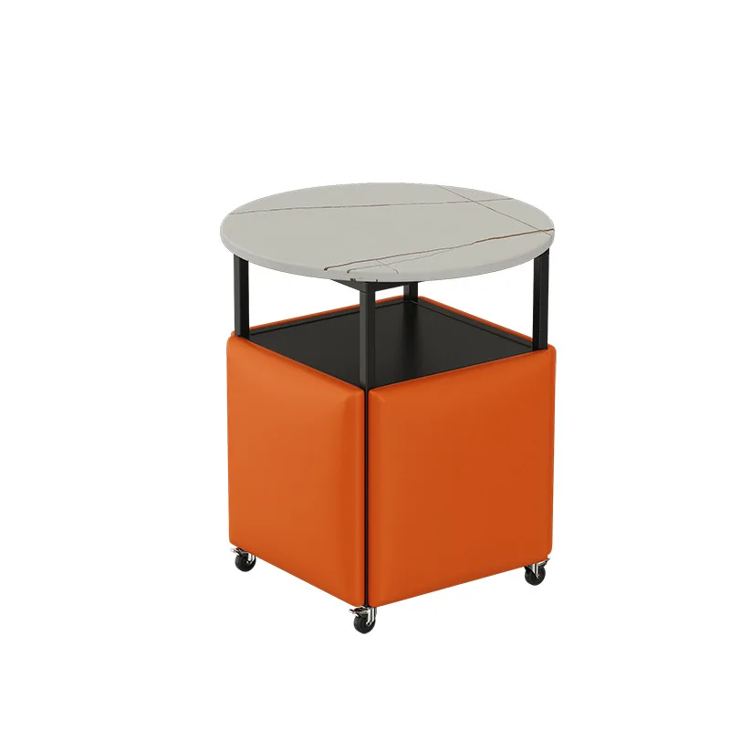 JOYLIVE Retractable Coffee Table Side Living Room Space-saving Combination Of Wrought Iron Tables And Chairs Can Be Moved New