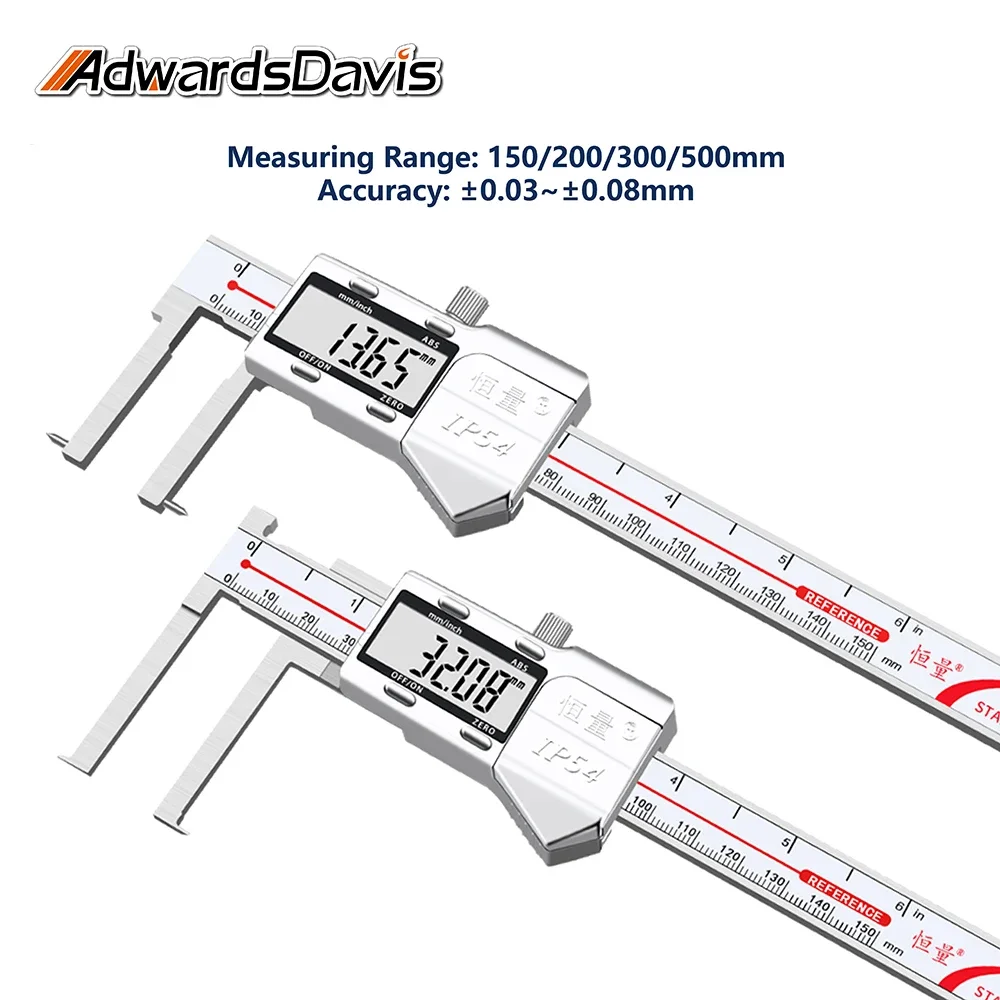 150mm 200mm 300mm 500mm High Precision Flat Head Round Head Pointed Head Internal Groove Measurement Digital Caliper 0.01mm