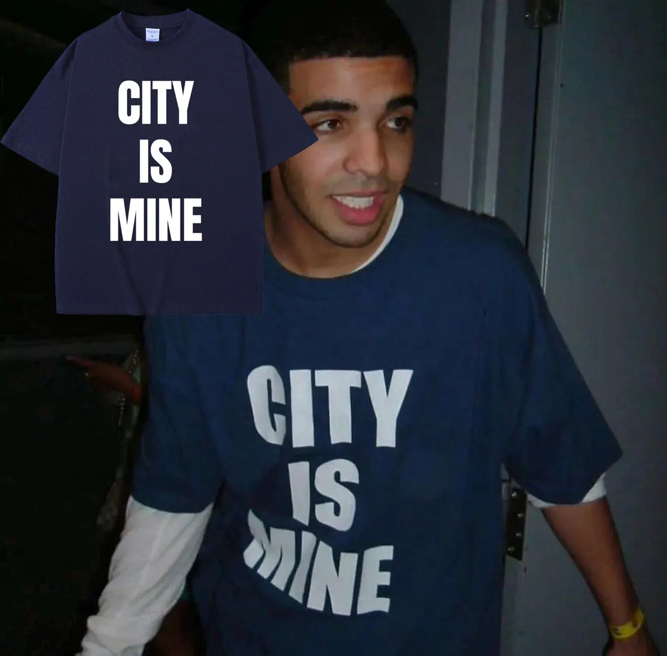Rapper Drake City Is Mine Letter Same Style Print T-shirt Men Women Hip Hop Fashion T Shirts Men's Casual Cotton Vintage T Shirt