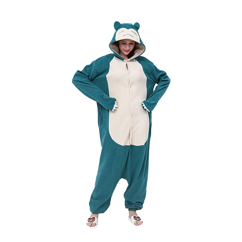 Women Pajamas Pokemon Onesie Snorlax One-Piece Pijamas for Adults Cosplay Costume Halloween Kigurumi Christmas Sleepwear Suit