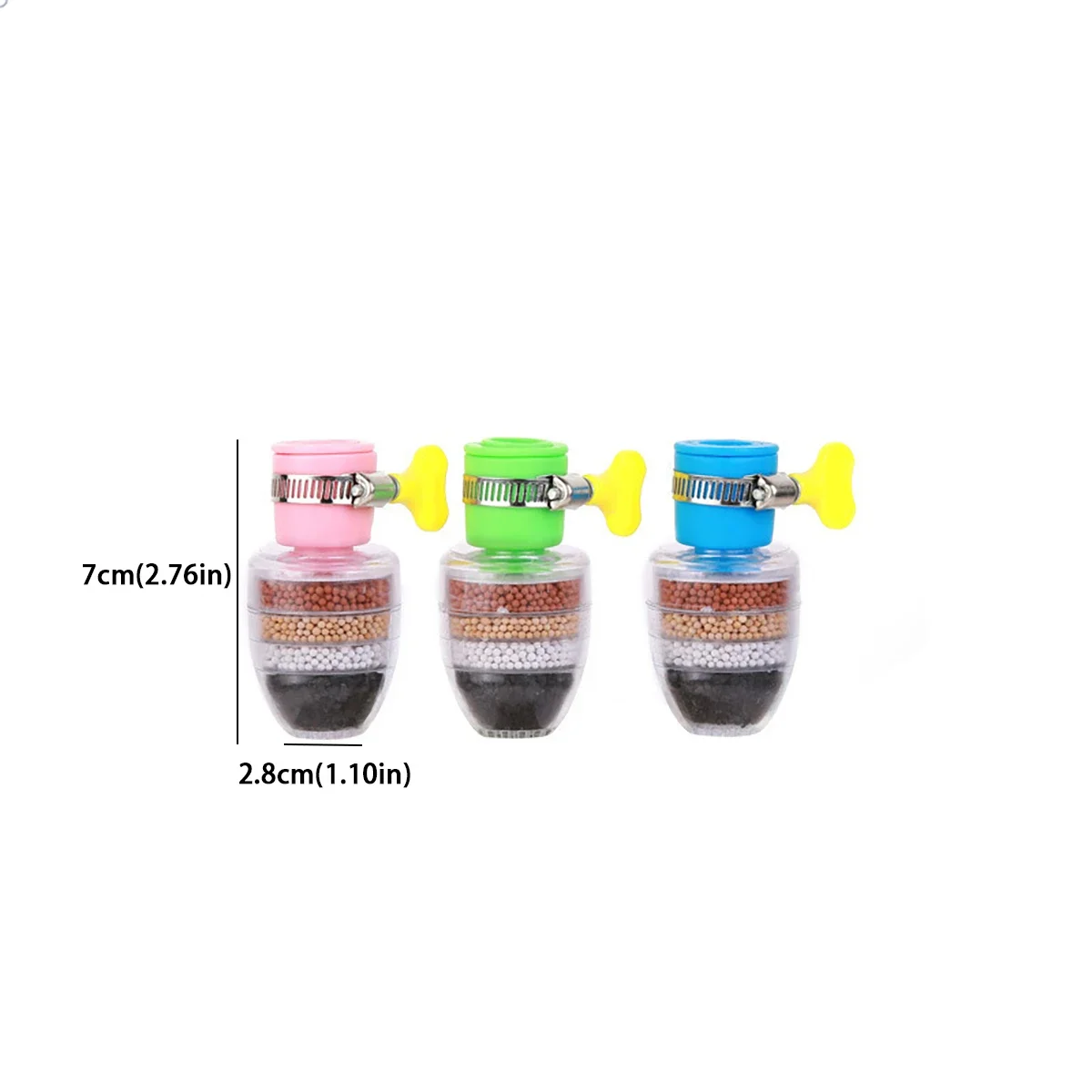 เครื่องกรองน้ําประปาก๊อกน้ํา 6 ชั้น 360 °   หัวฉีดถ่านมะพร้าวแบบหมุนได้สําหรับก๊อกน้ําห้องครัวเครื่องกรองน้ําในครัวเรือน