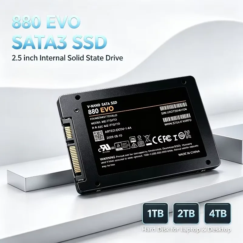 880EVO 2.5 Inch Internal Solid State Drive SATA3 SSD 500GB 1TB 2TB 4TB Hard Disk Solid State Drive for Laptop Desktop
