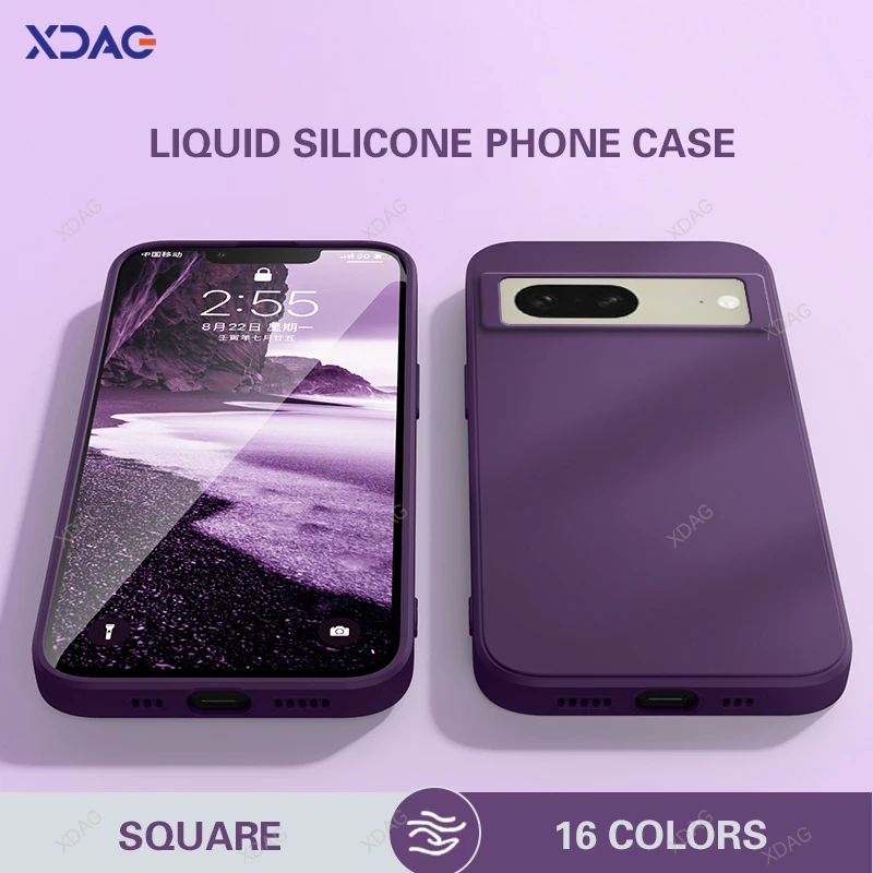 

Original Luxury Case Cover for Google Pixel 8 5G 6.2" GKWS6 G9BQD GA04851-US GZPFO GPJ41 Coque Liquid Silicone Phone Funda Shell