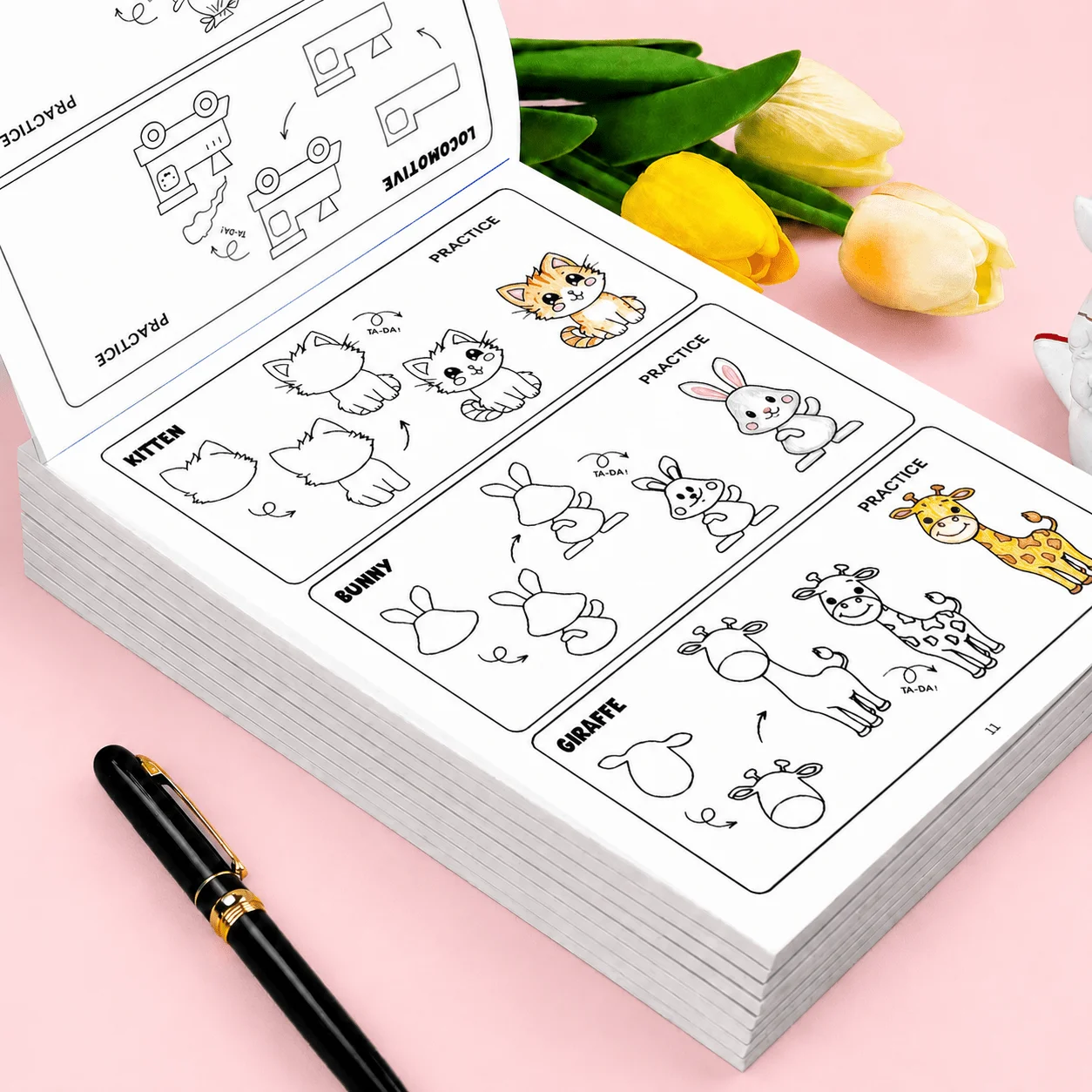 32‑Page Learn To Draw Activity Book for Kids, Step‑by‑Step Sketch Guide Workbook, Cartoon Drawing Sheets, Educational Art Book