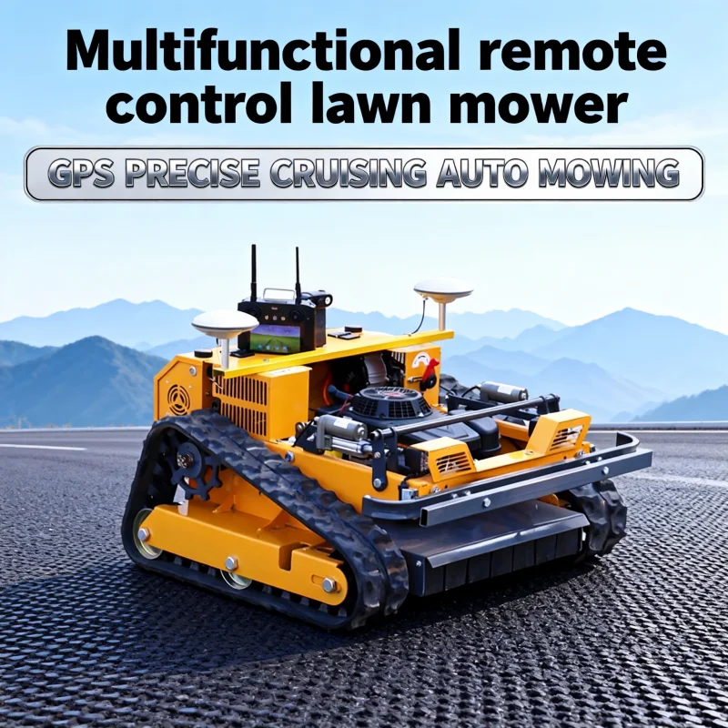 

Customized Hot Selling Tracked Robot Lawn Mower - GPS-Equipped Self-Propelled Zero Rotation Remote Control with Rubber Tracks