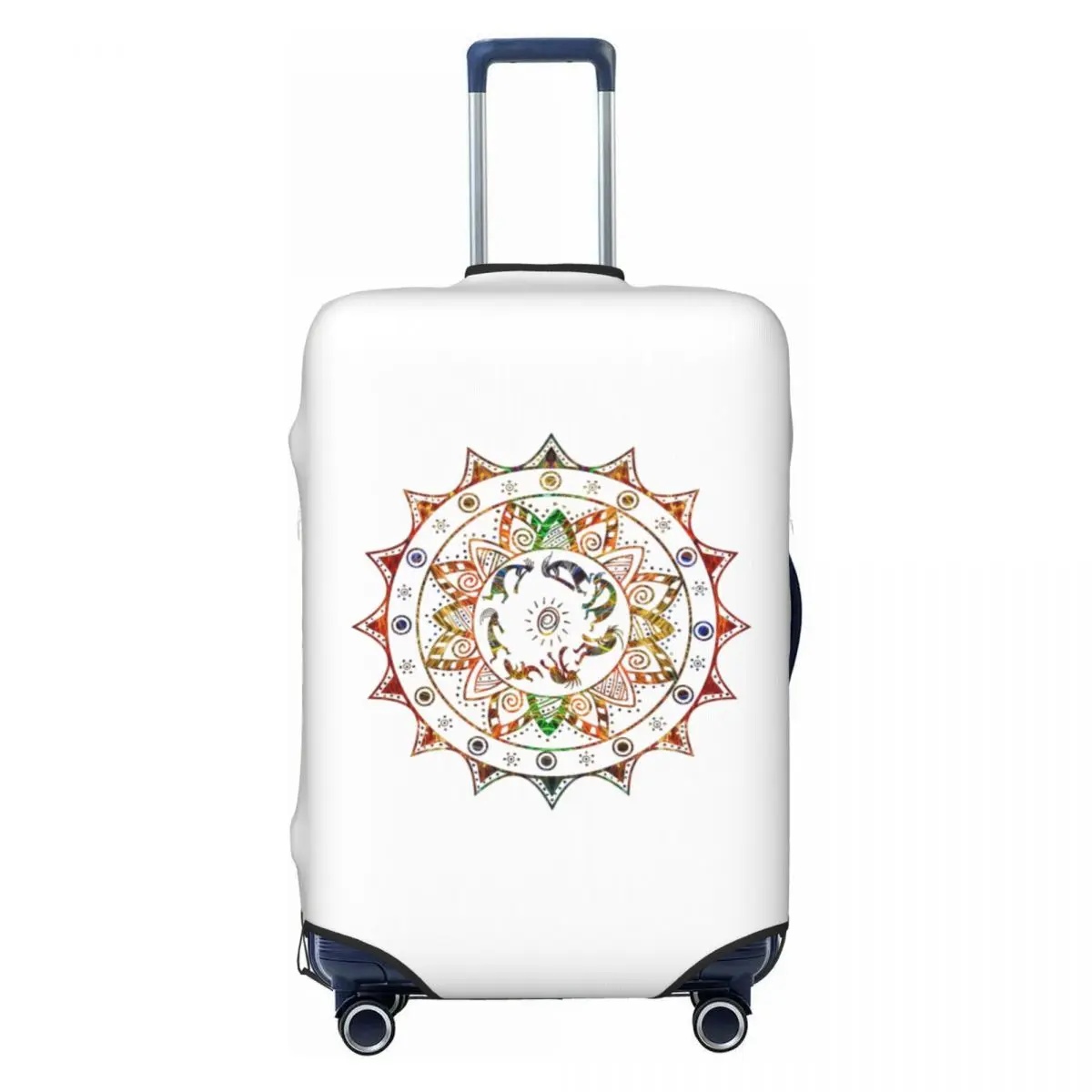 

Пользовательские африканские этнические индейские кокополли, чехол для багажа, милые дорожные чехлы для чемоданов 18-32 дюймов