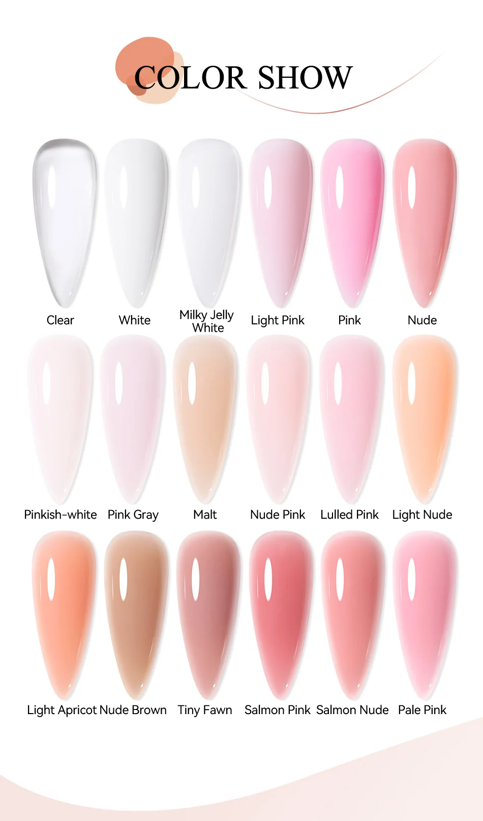 UR SUGAR 150g Quick Extension Nagelgel Vernish Semi Permanent Acryl Pink Clear Nude Gel Nagellack UV Baugel – Detail 3