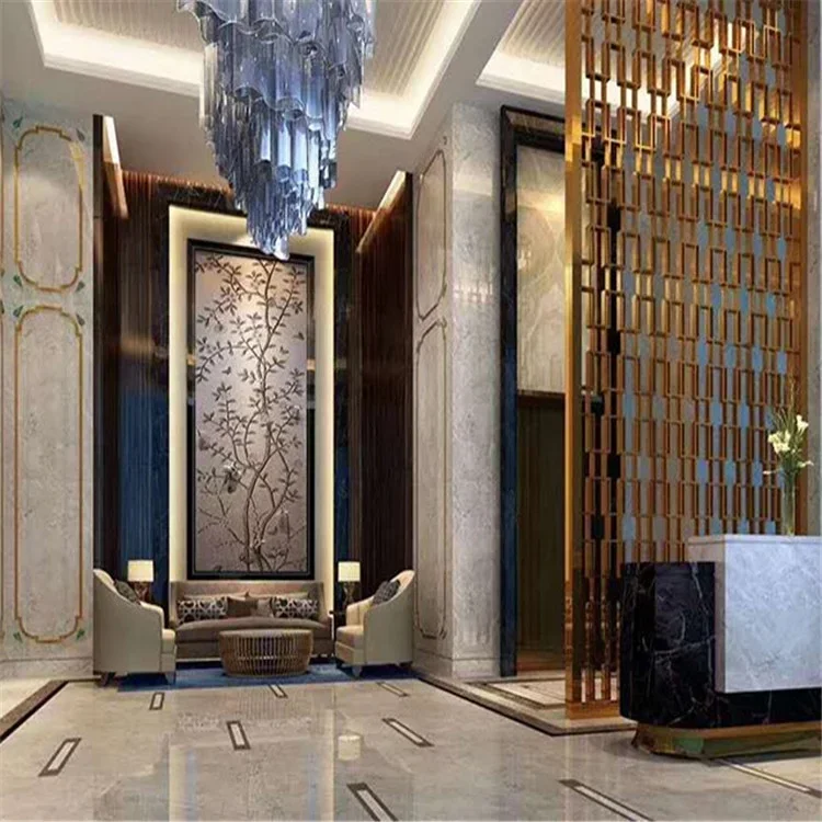 

removable folded panel with different designs dubai room divider laser cut decorative metal screen partition