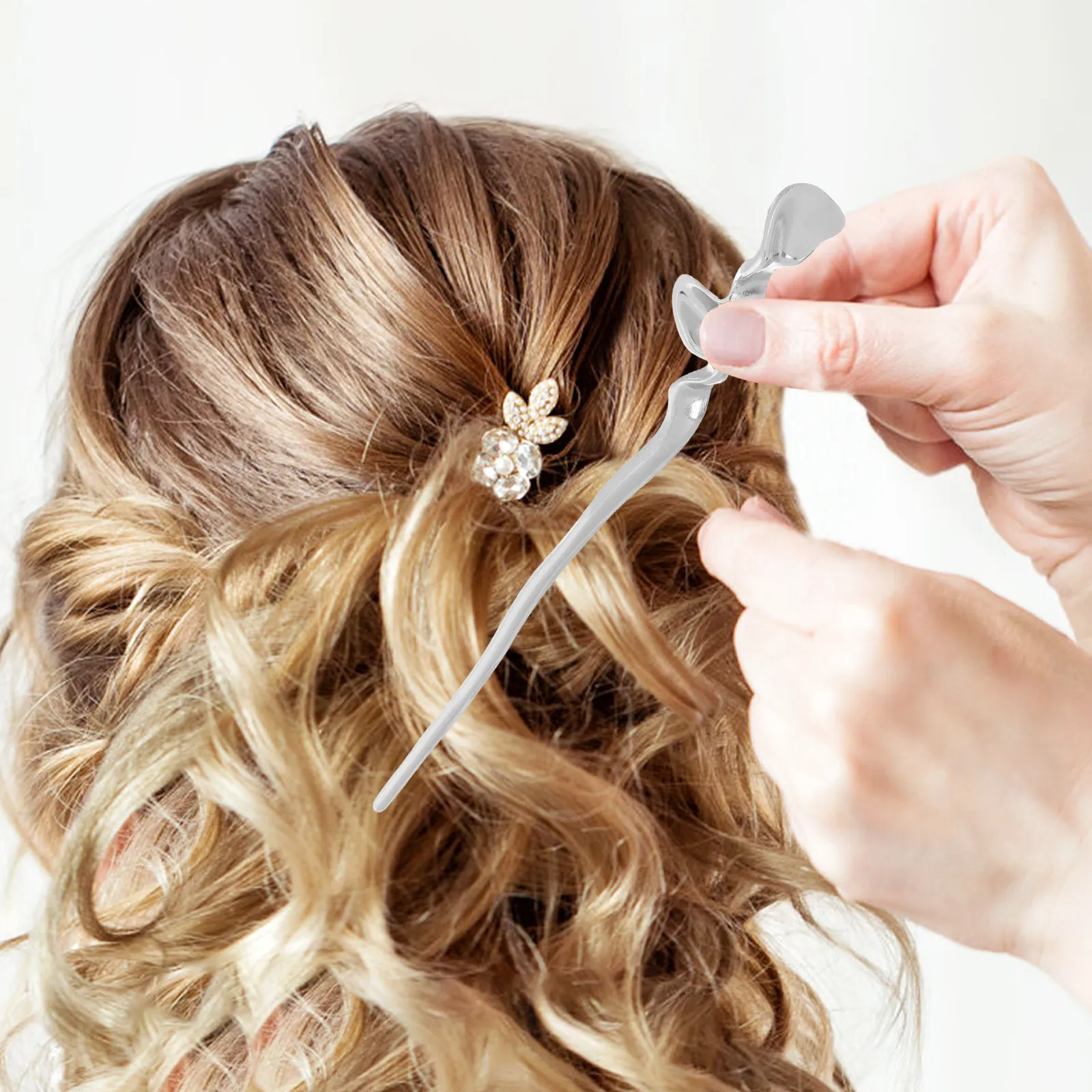 

2Pcs Metal Hair Sticks Geometric Mirror Irregular Design Vintage Hairpin for Special Occasions Wedding Party Chinese Hair