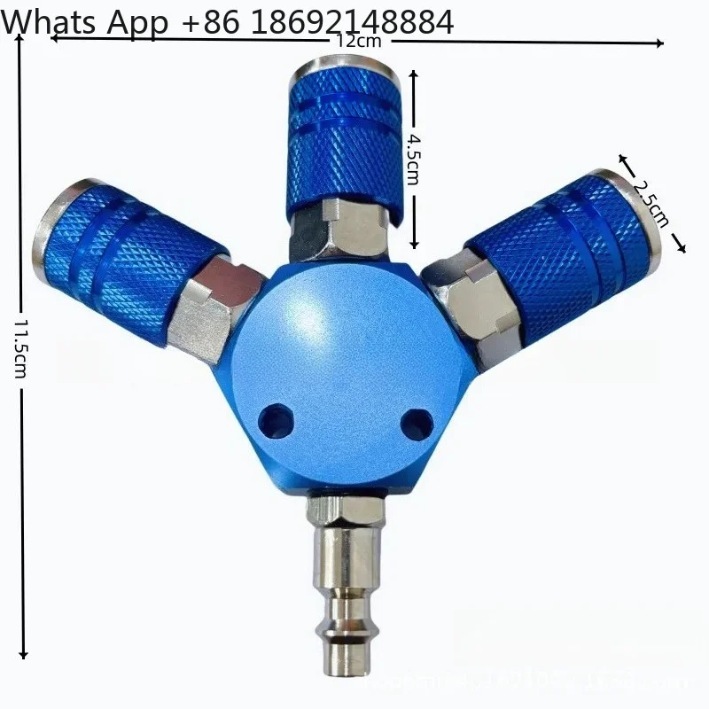 Universal Tee for American Standard Pneumatic Quick Plug Connector Female Interface with American Plug Male End