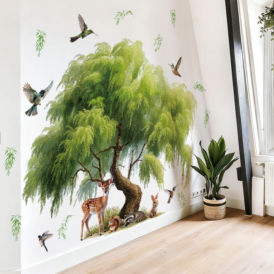 Cartoon Willow Tree Wall Stick - Baby Nursery Decals recension och pris
