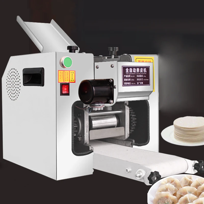 automatic Dumpling wrapper machine Electric Commercial round Dumpling Skin dough slicer rolling press making square Wonton Skin