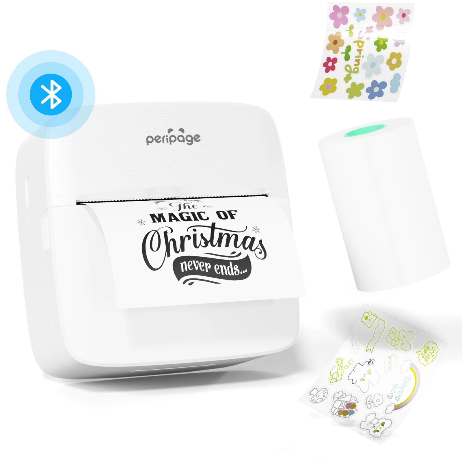 Imprimante PeriPage Mini, petite imprimante photo pour photos et notes d'étude, imprimantes d'étiquettes thermiques compatibles avec IOS/Android