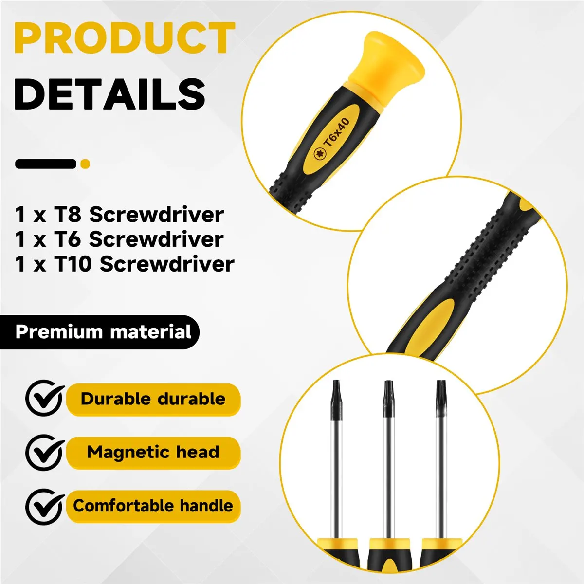 

CANING- 8Pcs/Set Torx T8 T6 T10 H35 Screwdriver Opening Tools Set Repair Tool Kit Screw Driver Pry for Xbox One Xbox 360 PS3 PS4