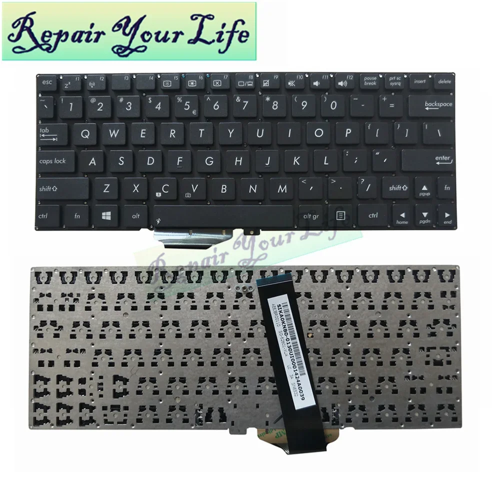 US English Laptop Keyboard For ASUS X102BA X102 X102B USA Black White Keycaps Replacement Keyboards New 0KNB0-0130UI00 0105UI00