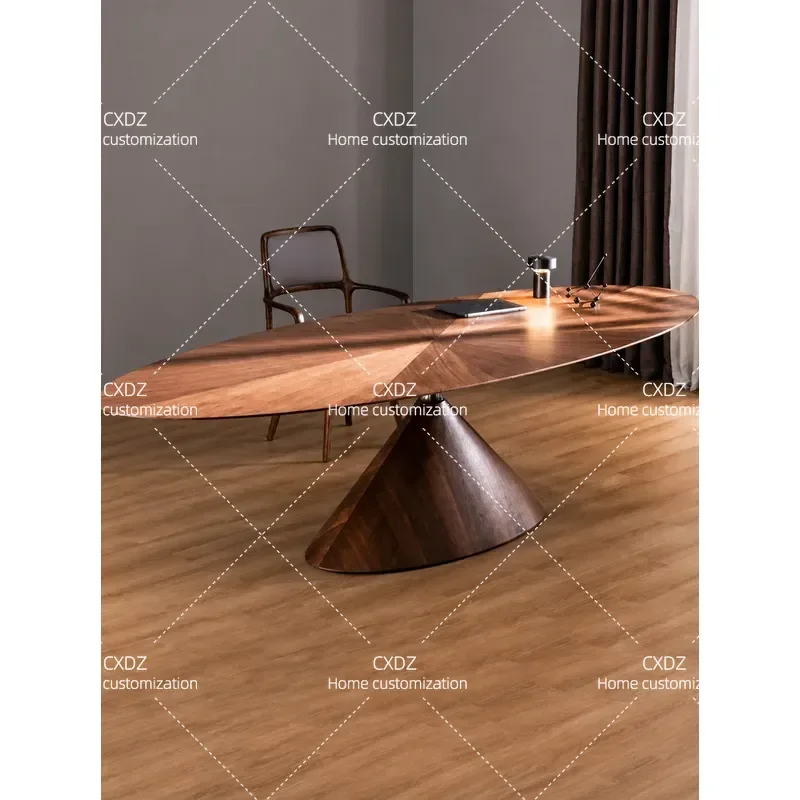 Minimalist Solid Wood Dining Table Large Flat Floor Desk for Villa Living Room Modern Simple Style Furniture