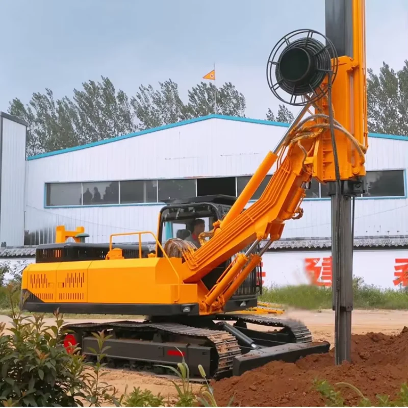 YG High Performance Rotary Pile Driver Machine Tractor Installed Pole Digging Drop Hammer Pile Driver Price Sale for Croatia